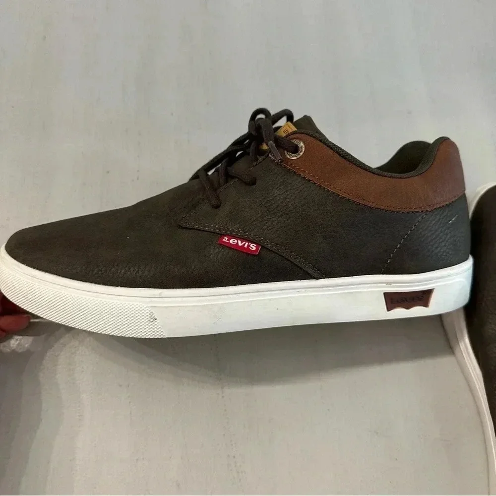 Levi's Men's Comfort Tech Insole Brown Lace-Up Sneaker Shoes Size 9 GUC